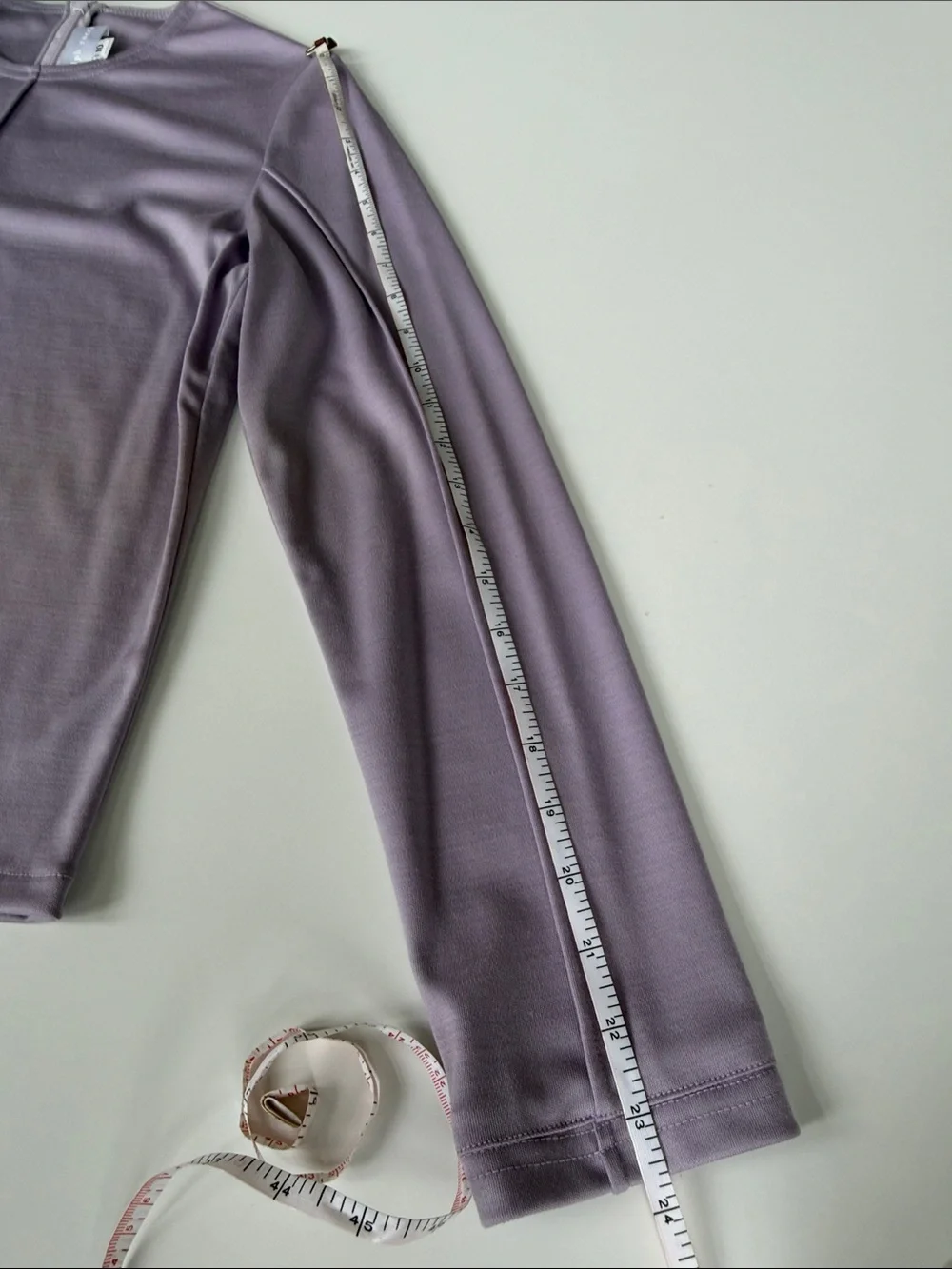 Ralph Rucci Lilac Wool Knit Long-Sleeve Top M